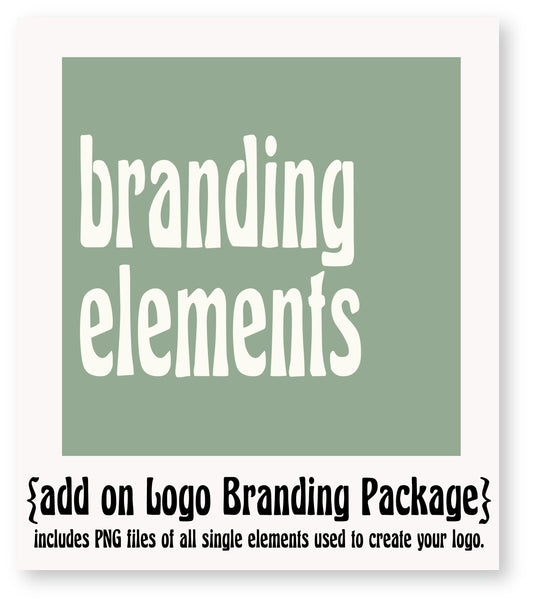 Branding Elements ADD ON to MAIN LOGO ONLY